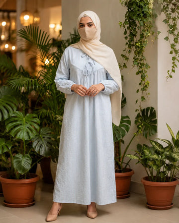 Gown (Light Blue and White)